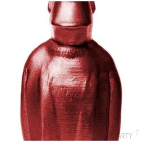 swieca posag moai czerwony metalik candellana