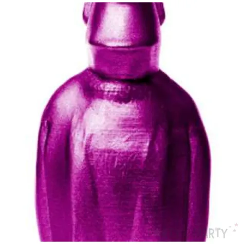 swieca posag moai rozowy metalik candellana