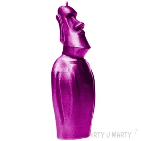 swieca posag moai rozowy metalik candellana