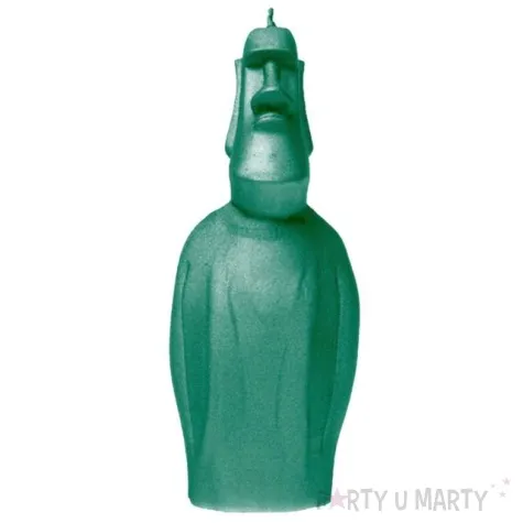 swieca posag moai turkusowy candellana