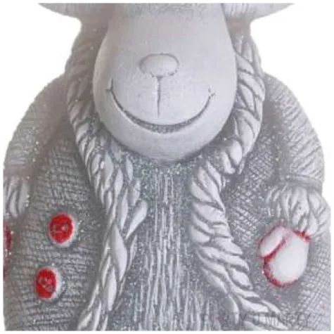 swieca renifer w sweterku szara bartek candles 125 mm