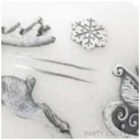 swieca renifery ciagnace sanie biala bartek candles 100 mm