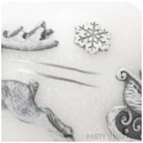 swieca renifery ciagnace sanie biala bartek candles 80 mm