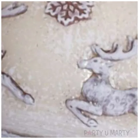 swieca renifery na kuli ecru bartek candles 60 mm