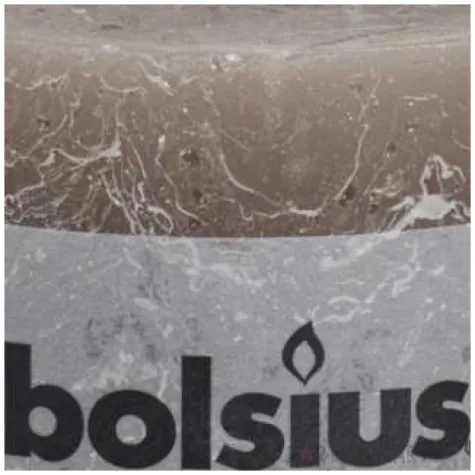 swieca rustic 3 knoty taupe bolsius 90 140 mm