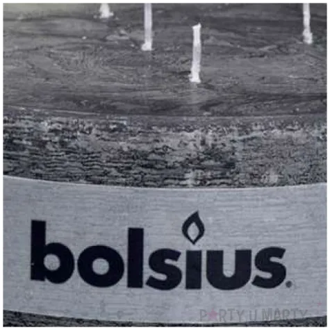 swieca rustic 5 knotow antracytowa bolsius 70 185 mm