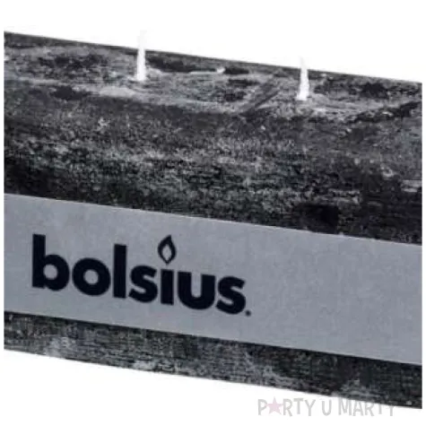 swieca rustic blok 4 knoty antracyt bolsius 80 250 mm