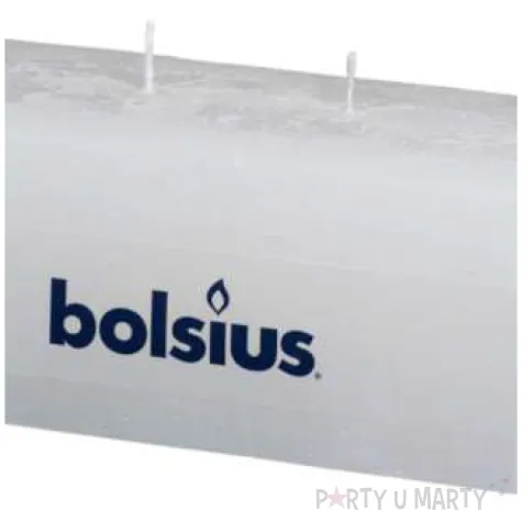 swieca rustic blok 4 knoty biala bolsius 80 250 mm