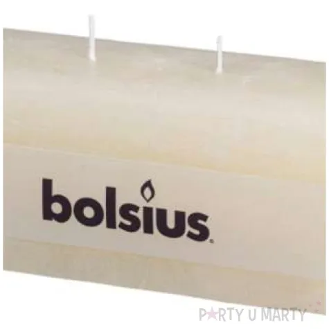 swieca rustic blok 4 knoty kremowa bolsius 80 250 mm