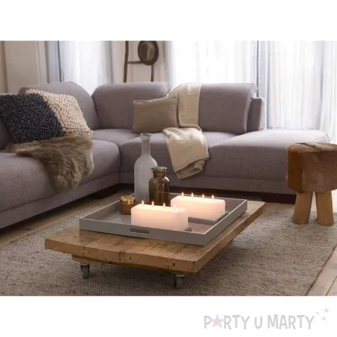 swieca rustic blok 4 knoty kremowa bolsius 80 250 mm