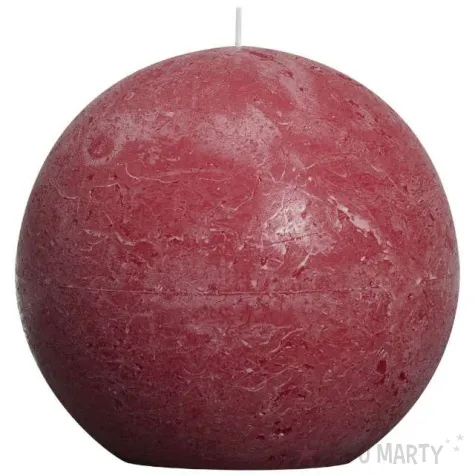 swieca rustic kula 145mm bordowa bolsius