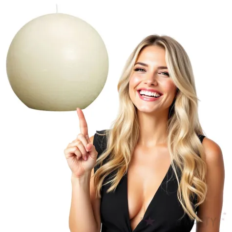 swieca rustic kula 145mm kremowa bolsius