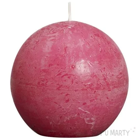 swieca rustic kula 80mm rozowa bolsius