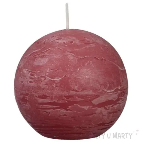 swieca rustic kula rozowy blady bolsius 80 mm