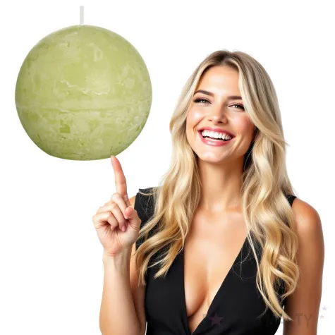 swieca rustic kula zielona jasna bolsius 80 mm