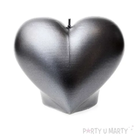 swieca serce stalowa perla candellana