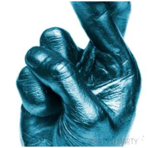 swieca skrzyzowane palce niebieski metalik candellana