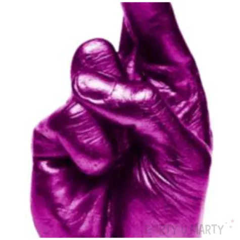 swieca skrzyzowane palce rozowy metalik candellana