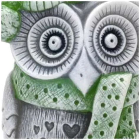 swieca sowa winter owl szaro zielona bartek candles 100 mm