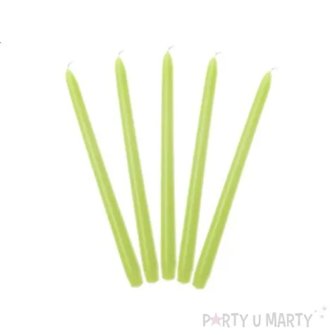 swieca stozkowa 29 cm pistacjowa 10 szt