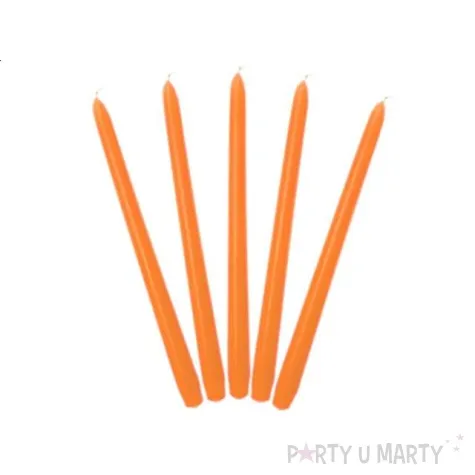 swieca stozkowa 29 cm pomaranczowa 10 szt