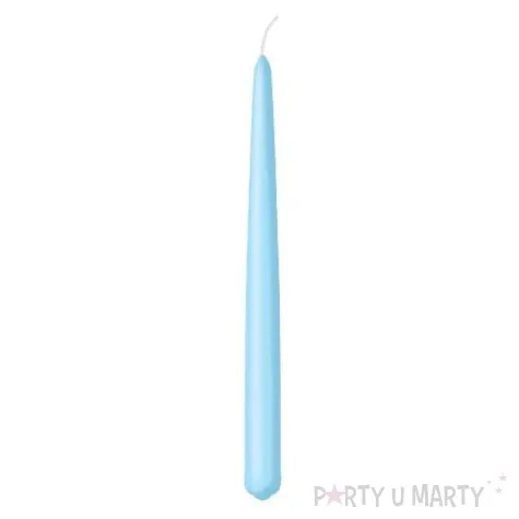 swieca stozkowa classic niebieska paw 24 cm