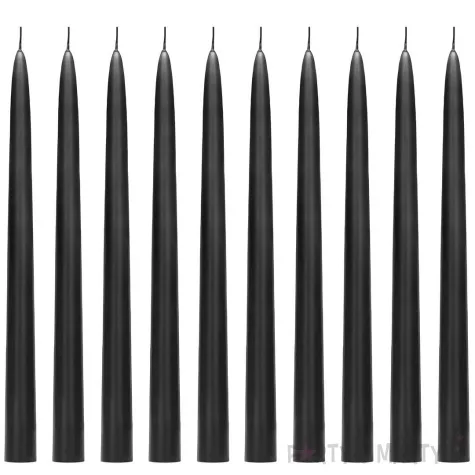 swieca stozkowa classic pastel czarna 240 mm 10 szt