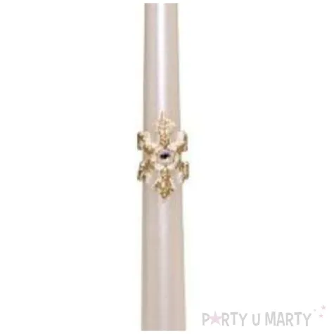 swieca stozkowa classic sniezka perlowa adpal 29 cm