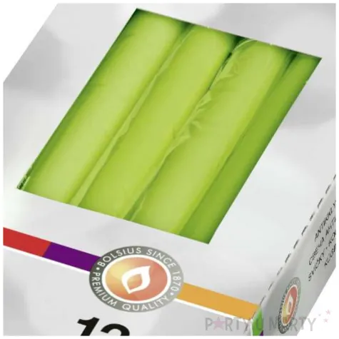 swieca stozkowa classic zielony bolsius 245 23 mm 1 szt
