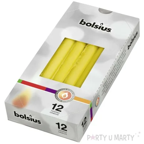 swieca stozkowa classic zolty bolsius 24 5 cm