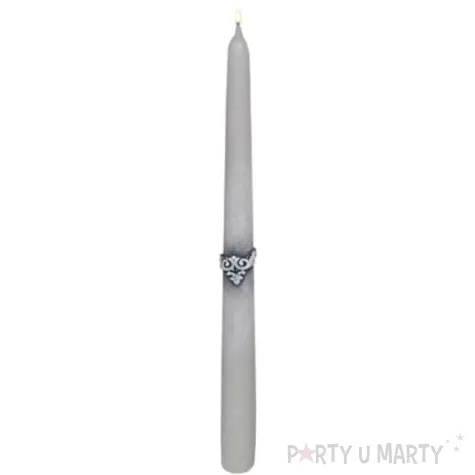 swieca stozkowa marmur szara adpal 29 cm