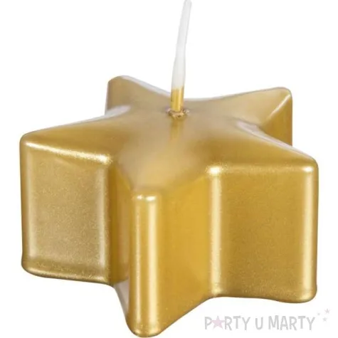 swieca swiateczna gwiazda zlota bolsius 40 mm