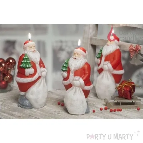 swieca swiety mikolaj z workiem bartek candles 180 mm