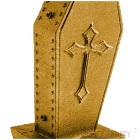 swieca trumna z krzyzem zlota perla candellana