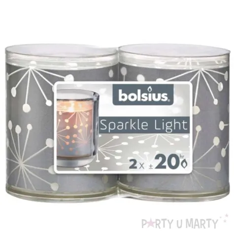 swieca w ozdobnym opakowaniu sparkle light krysztal bolsius 64 50 mm 2 szt