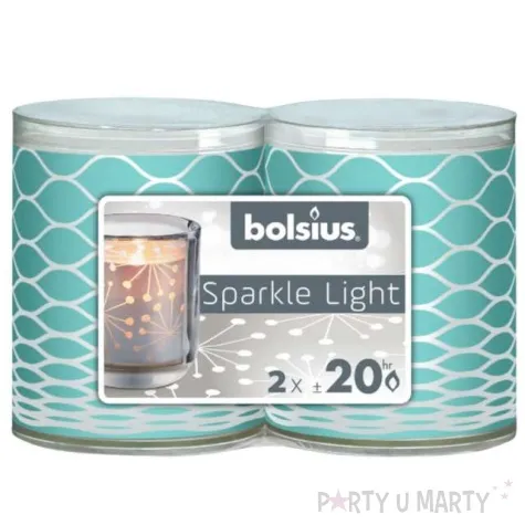 swieca w ozdobnym opakowaniu sparkle light siatka bolsius 64 50 mm 2 szt