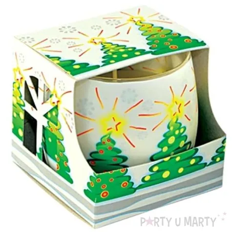 swieca w szkle biale swieta adpal 70 80 mm