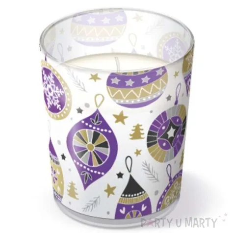 swieca w szkle bombki paw