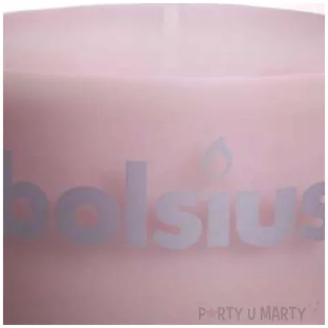 swieca w szkle classic rozowa pastelowa bolsius 80 92 mm