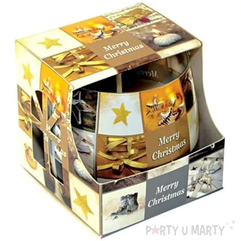 swieca w szkle czekoladowe swieta adpal 70 80 mm