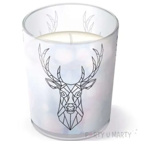 swieca w szkle geometryczny jelen paw