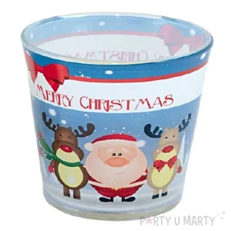 swieca w szkle merry christmas adpal 80 90 mm