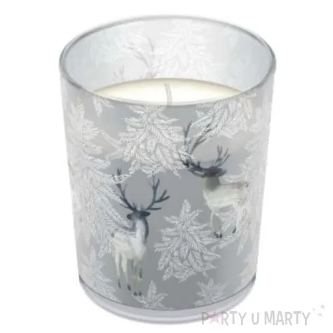 swieca w szkle reniferowy las paw