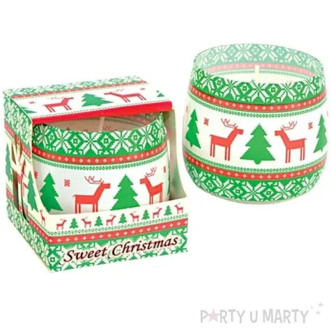 swieca w szkle slodkie swieta adpal 70 80 mm