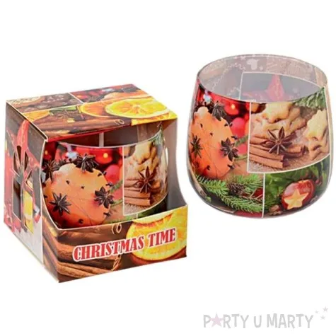 swieca w szkle swiateczny czas adpal 70 80 mm