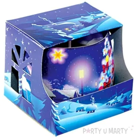 swieca w szkle swiateczny wieczor adpal 70 80 mm