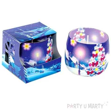 swieca w szkle swiateczny wieczor adpal 70 80 mm