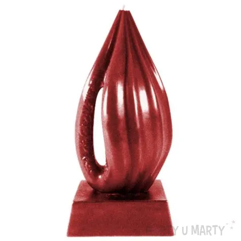 swieca wagina czerwony metalik candellana 210 mm