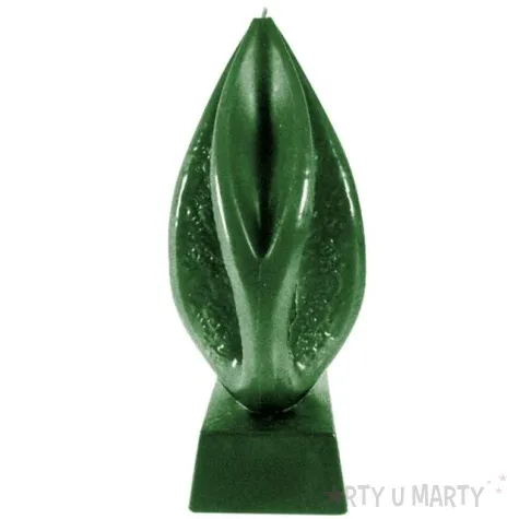 swieca wagina zielony metalik candellana