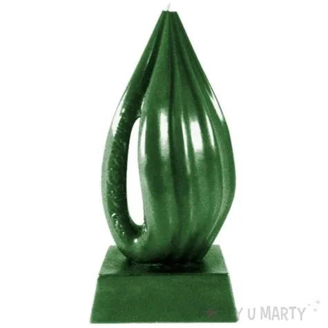 swieca wagina zielony metalik candellana